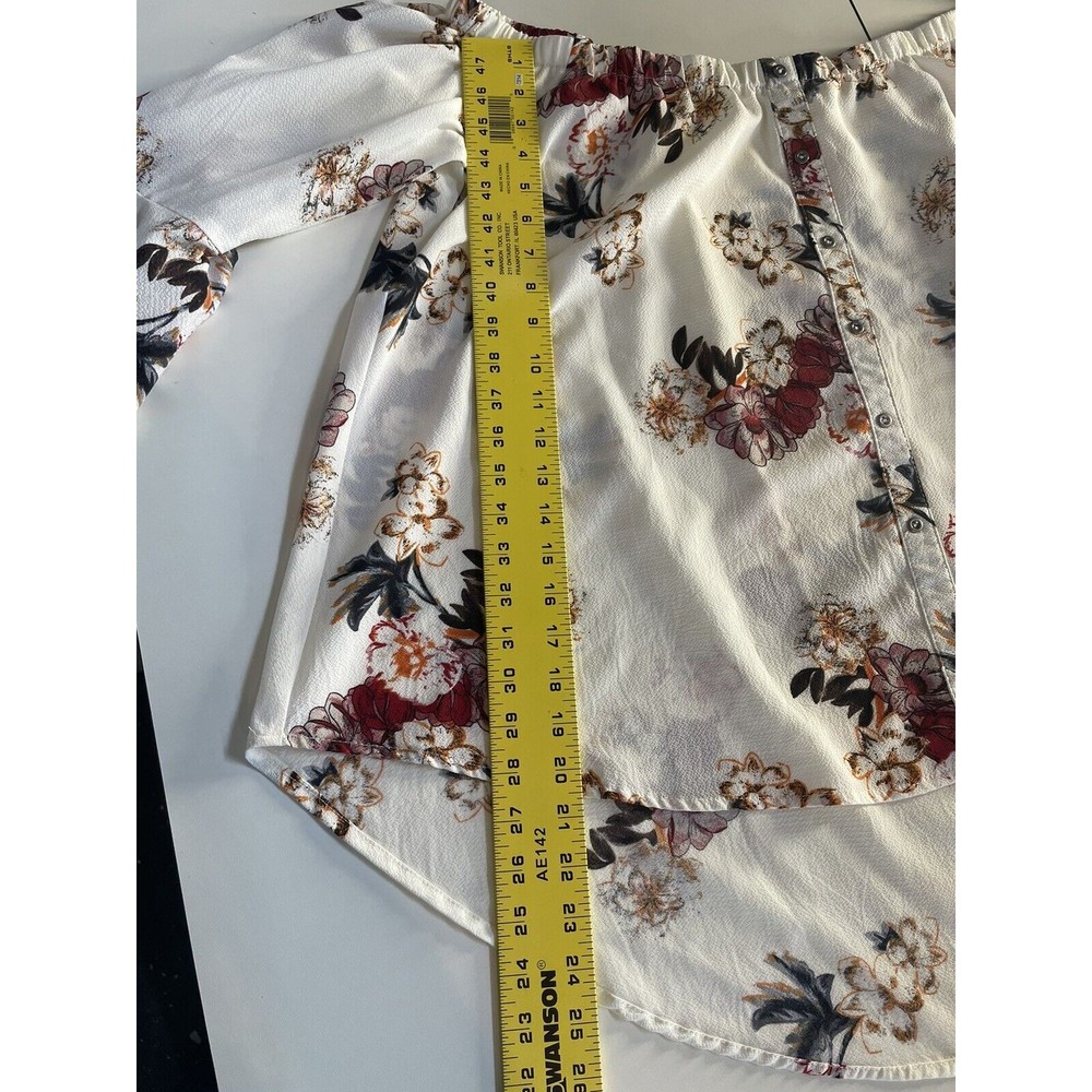 Umgee Womens Oversized Large Floral Bell Sleeve Off Shoulder Boho Cottage - Picture 14 of 15